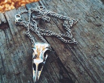 The Raven Skull Pendant Necklace