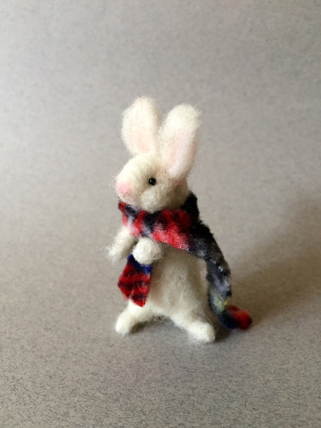 Needle felted rabbit felted rabbit wool felt by BramblyWoods