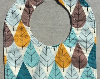 Organic Baby Bib- October Leaves