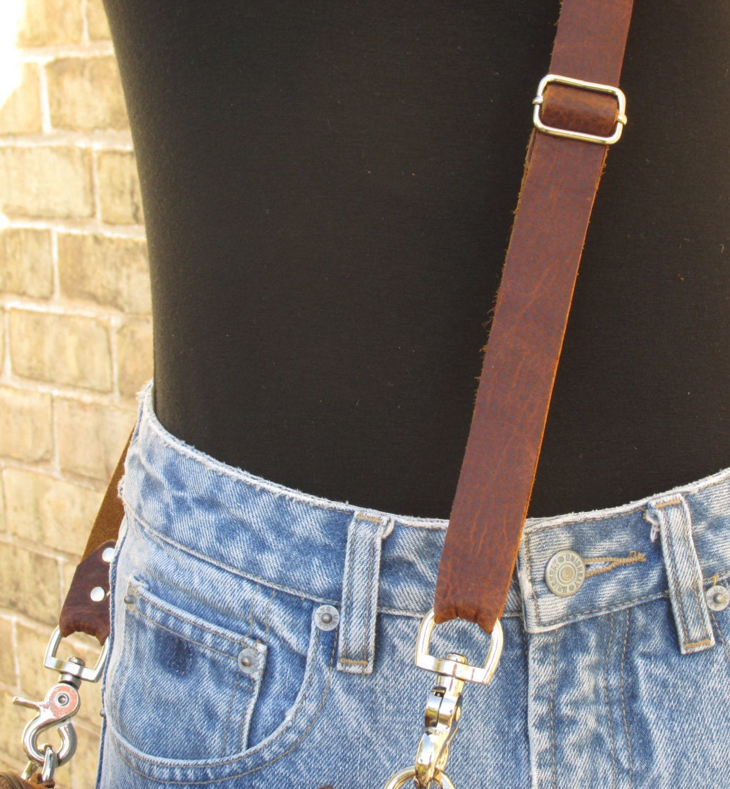 Replacement Crossbody Purse Strap Western Brown Leather with