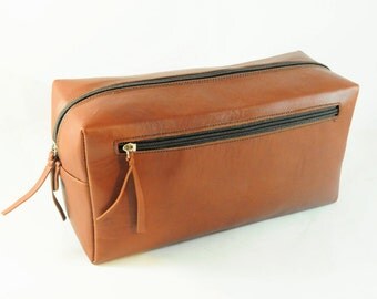 mens leather roll up toiletry bag