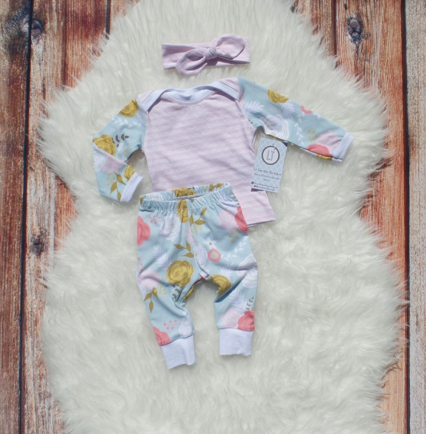 Baby girl Coming home outfit//Summer floral by LilTrendiesBoutique