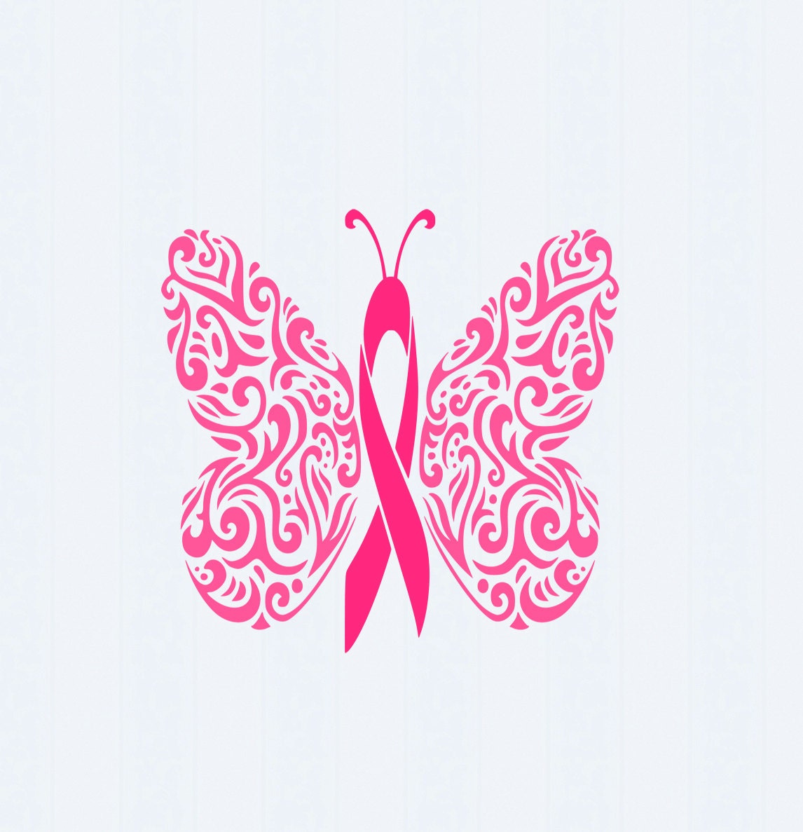 Download Filigree Awareness Butterfly Cancer Ribbon SVG by ...