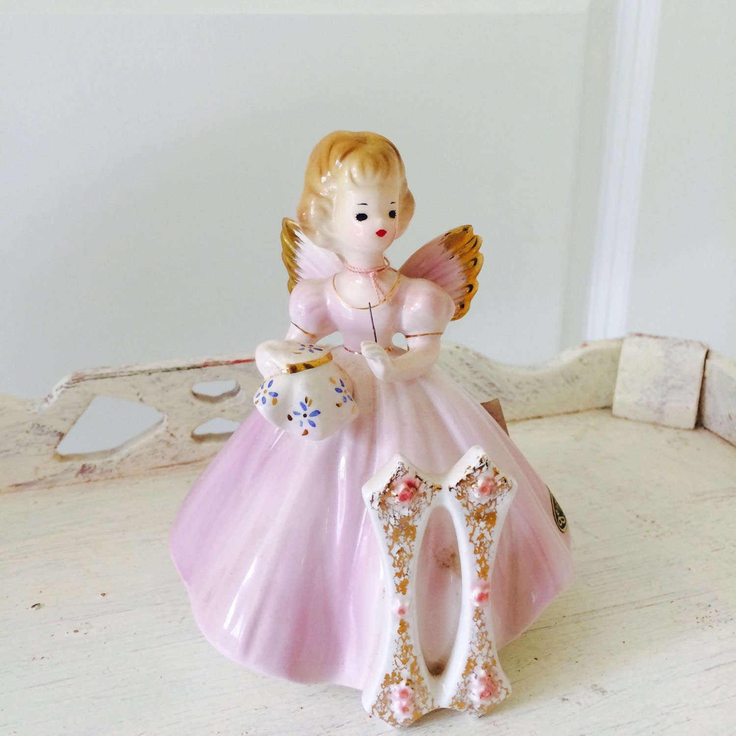 Josef Originals Porcelain Angel Figurine 11 Birthday Angel