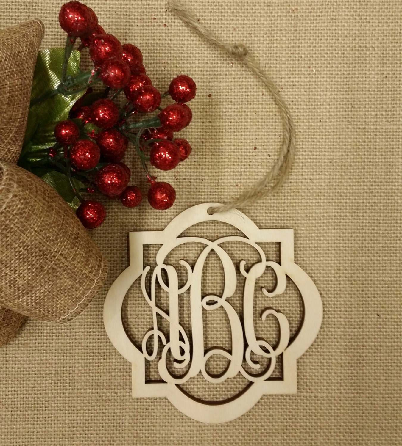 Simple Initial Christmas Ornaments for Simple Design