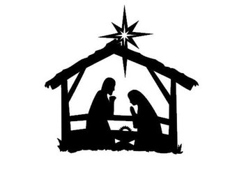 Nativity Vinyl Decal (Choose From Many Different Colors)
