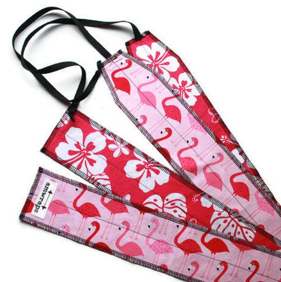 Crossfit wrist wraps weightlifting wraps pink flamingo floral