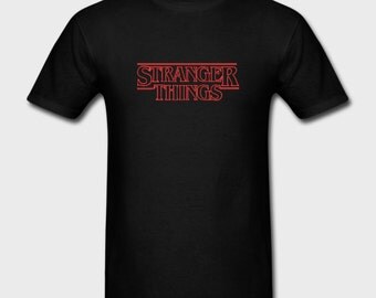 Mens Unisex T-shirt Stranger Things Logo Netflix Tv Series