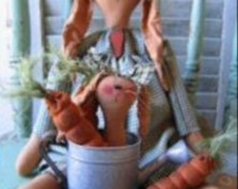 Primitive Bunny PATTERN - Pip and Squeak - CK119