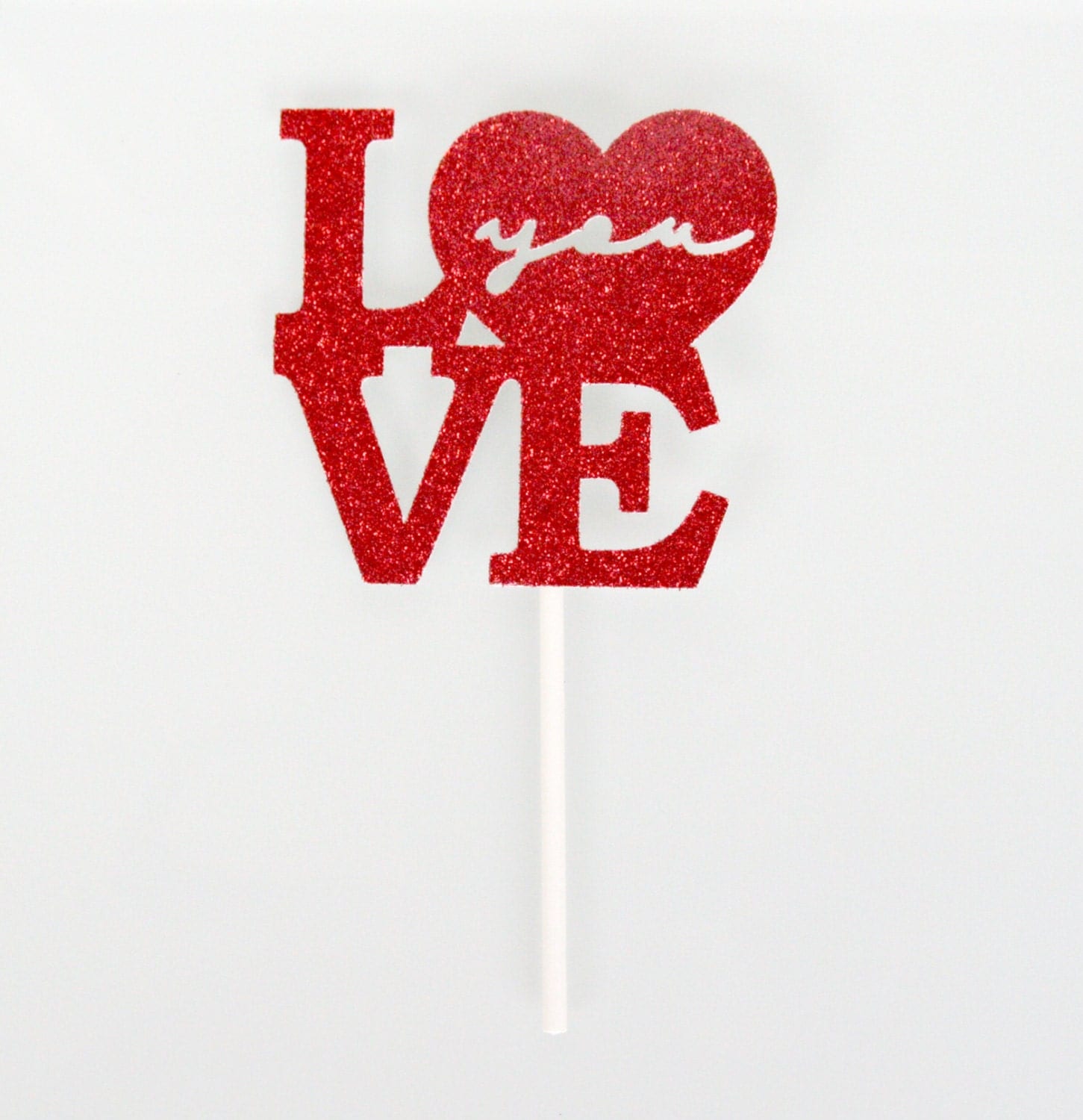 Love Cake Toppers, Valentines Toppers, Love You Heart, Wedding Decoration, Valentines ...