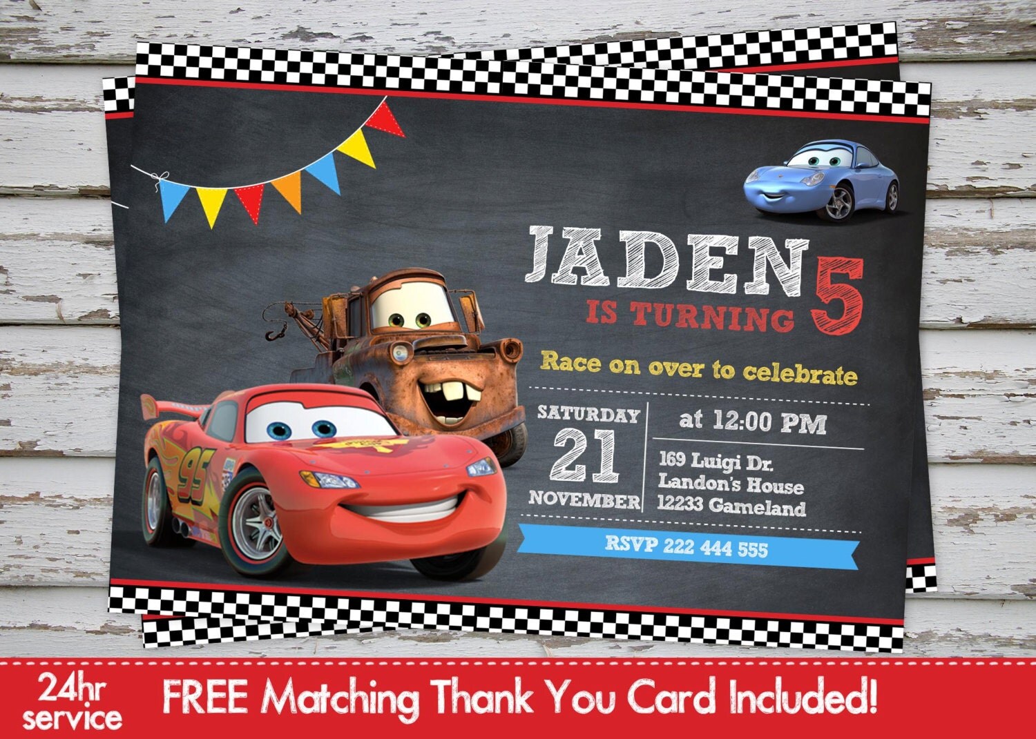 Disney Car Invitations 8