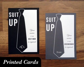 Will you be my groomsman? card // PRINTED CARDS // "Necktie"