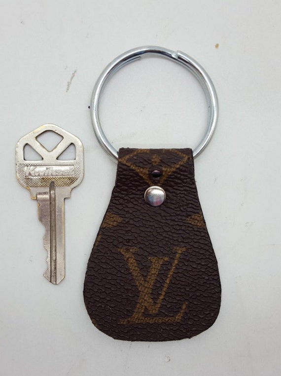 Louis Vuitton keychain fob round made from by SecondLifeItems