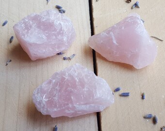 Raw Rose Quartz Crystals 3pc Rough Rose Quartz Altar Crystals Meditation Crystals Meditation Stones Healing Crystals Reiki Healing