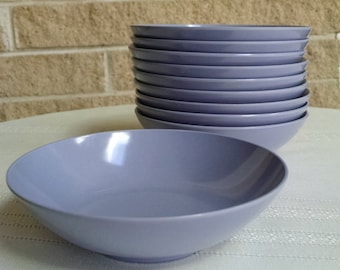 Melmac Bowls by Royalon, Inc. - Lavender/ Purple - Berry/Dessert/Snack Bowls - Vintage 1950s - Set of 10 - Made in USA