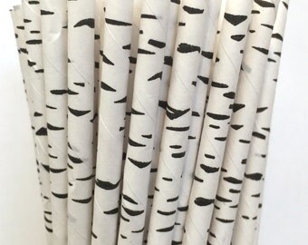 2.85 US Shipping -Birch Paper Straws - Birch Straws - Cake Pop Sticks - Drinking Straws