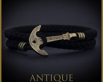 Anchor Bracelet Men. Black Suede Bracelet. Sea Nautical Bracelet. Marine Rope Bracelet. Mens Bracelet. Women Bracelet. Men Rope Bracelet