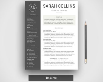 modern resume template cover letter cv template simple resume template professional printable - Mac Resume Templates modern resume template cover letter cv template simple resume template professional printable - Mac Resume Templates