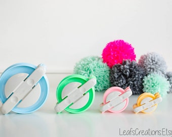 Pom pom maker set 4 sizes - Pompom maker Pompon Pom pon - Fluffy ball maker - Yarn ball maker