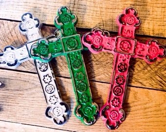 Metal Wall Crosses - Easter Gifts - Godfather/ Godmother Gift - Gallery Wall Decor - Baptism Gift - Christening Gifts - Cast Iron Cross