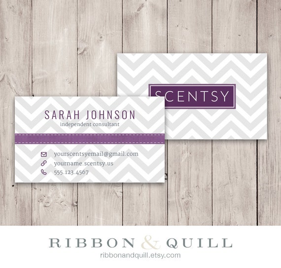 Ribbonandquill Scentsy Business Bundle Business Card Thank You Label Custom Pdf Scentsy Business Card Template
