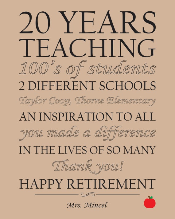 Teacher Retirement Poster