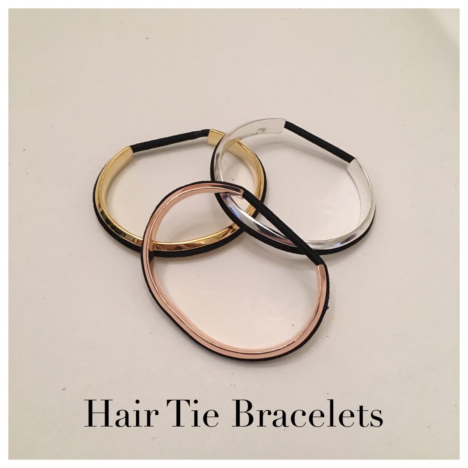 Hair Tie Bracelet Gold Hair Tie Bangle by LeftbankSV on Etsy