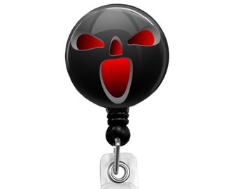 Spooky Black Pumpkin Halloween Badge Reel, Retractable ID Badge Holder, Student Badge Holder, Teacher Badge Reel, Stethoscope ID Tag, 317C