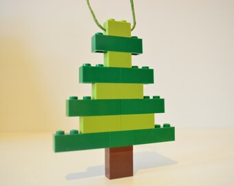 Lego Christmas Tree Ornament - Handmade Lego Christmas Tree Figure