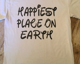 Disney shirt for adults - Happiest place on earth shirt - Women's Disney shirt - Women's Happiest Place On Earth shirt