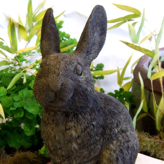 Rabbit Concrete Garden Statue Cement Animal European Figure