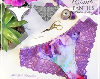 PRINTED Lingerie Sewing Pattern - Esme Lace Back Panties - from EVIE la LUVE