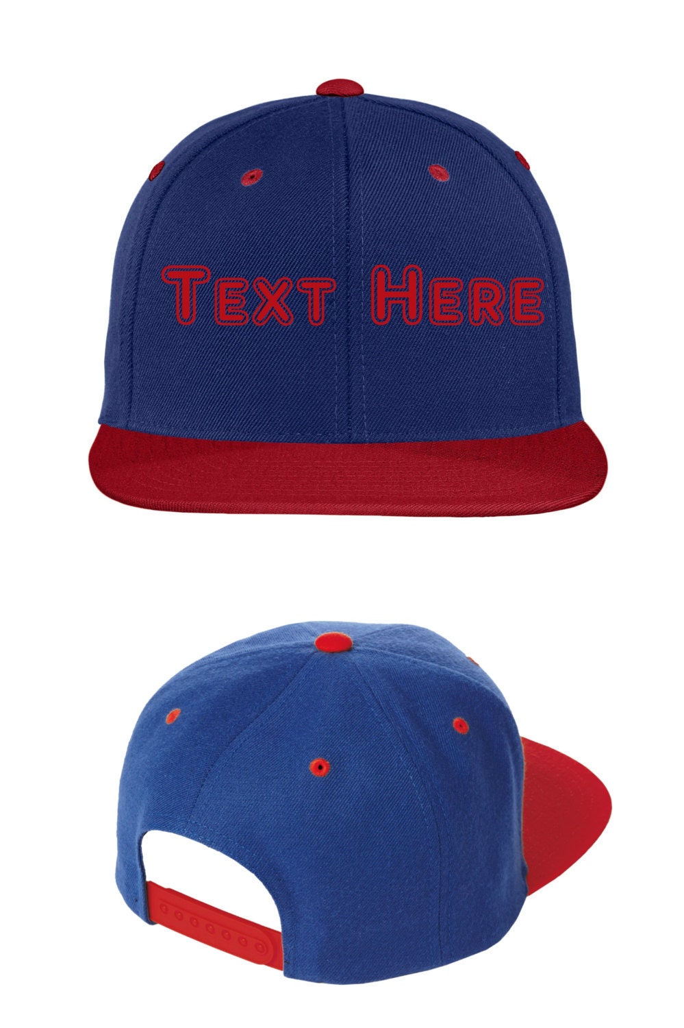 Custom Text Snapback Cap Personalized Hat With Text or Logo