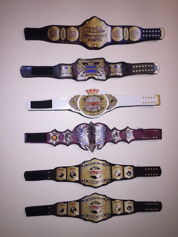Custom TNA 6 Wrestling Belts World Title X by FiguresandBelts