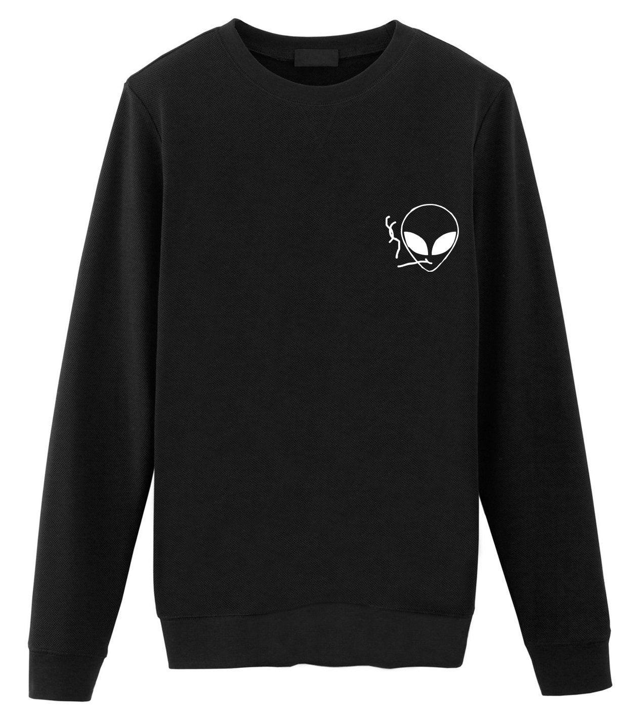 Smoking Alien Sweater Tumblr Sweatshirts sweater Grunge