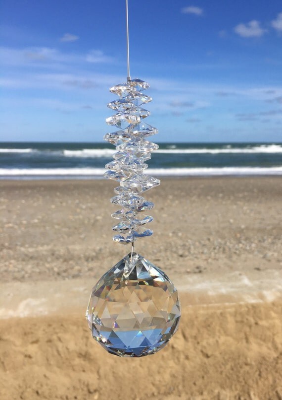 Stunning Clear Crystal Ball Suncatcher by HeavenlyLightCrystal