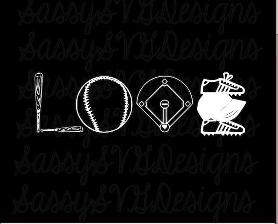 Download Items similar to Baseball Love SVG on Etsy