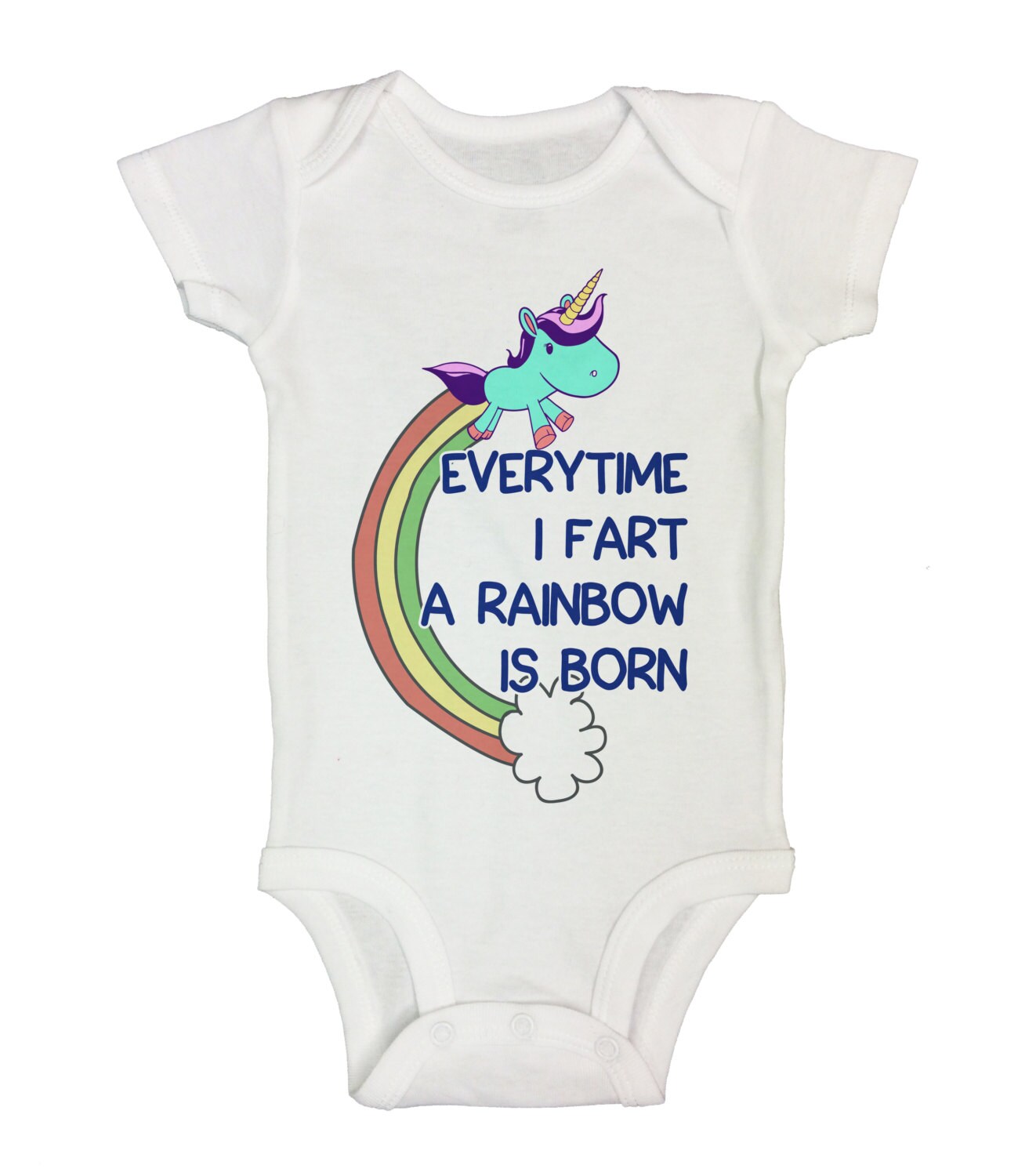 Cute Baby Unicorn Onesie Everytime I Fart by LittleRoyalteeShirts