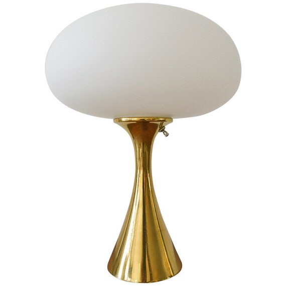 Bill Curry Brass Laurel Mushroom Lamp by CampbellZahn on Etsy