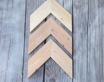 SAME DAY FREE shipping~Chevron Wood Arrows Set of 3