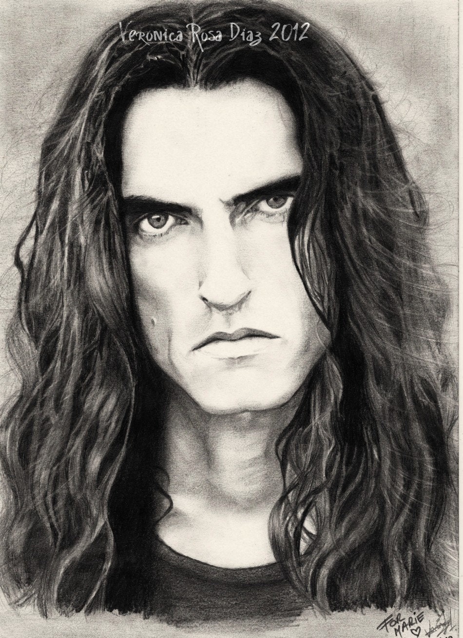 Peter Steele Realistic Pencil Portrait Print