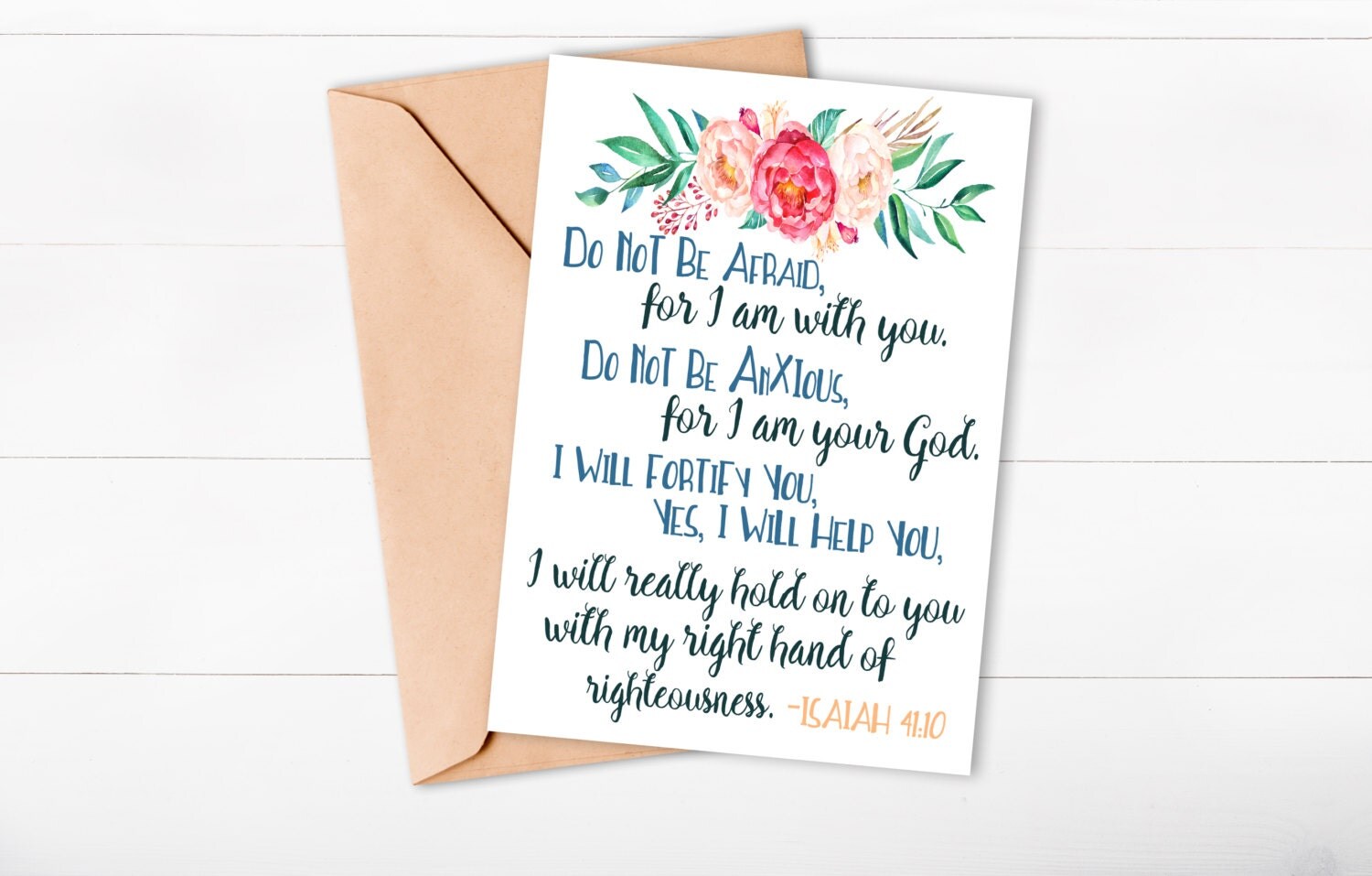 Isaiah 41:10 Scripture Card Printable JW Gifts inspirational