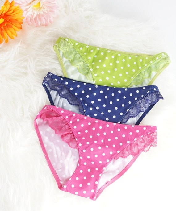 Polka Dot Panties Lace Polka Dot Panties Fun by HausofPeach
