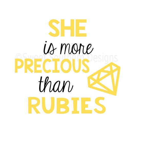 She is more precious than rubies SVG instant download design