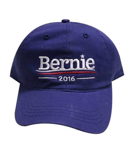 Bernie Sanders Hat 2016 Cotton Baseball Cap in Navy by CYANGOODS