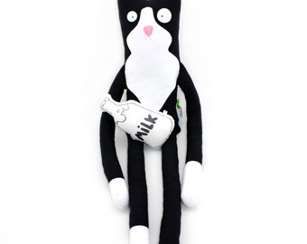 Chat Jouet Doudou Peluche fait main