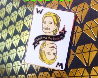 Hillary Clinton Woman Card Enamel Pin **SECONDS**