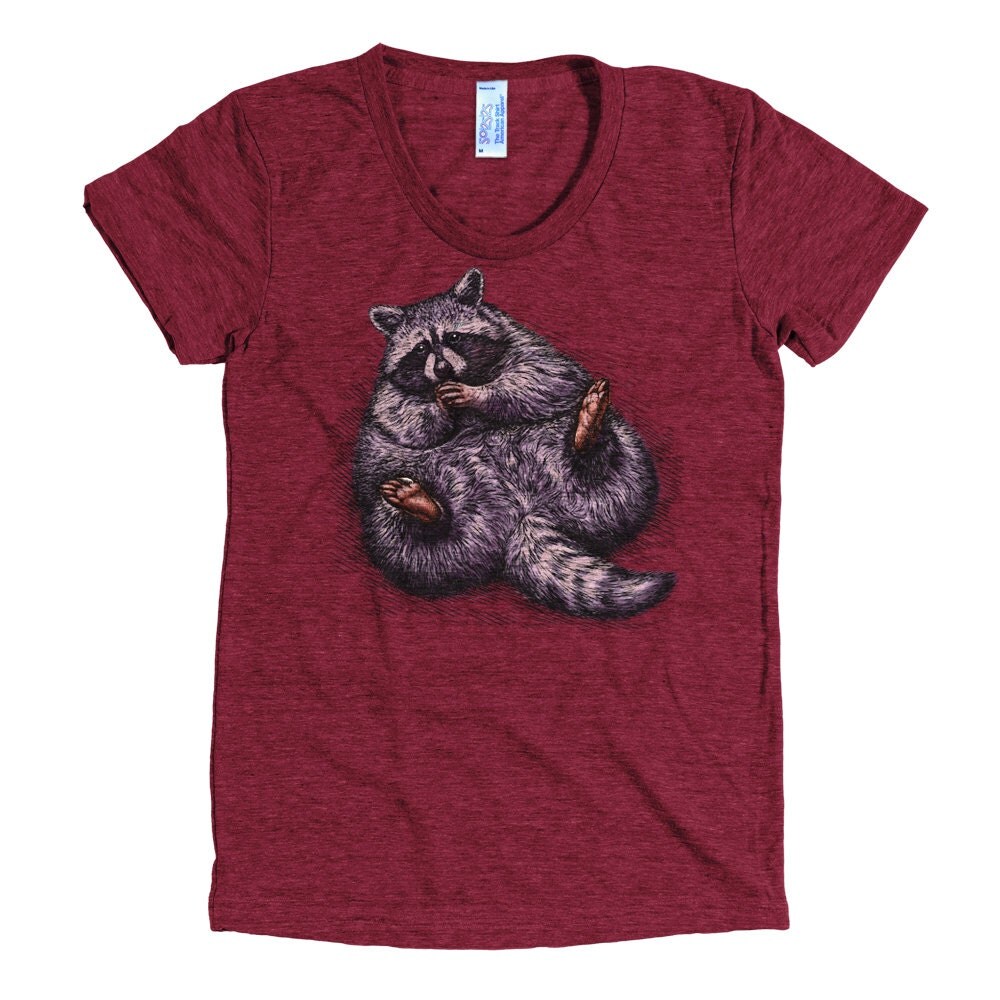 Raccoon T Shirt Wildlife Tee Shirt Wild Raccoon Tee