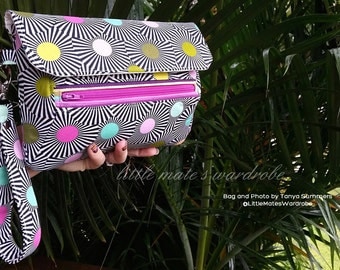 Zelie Clutch PDF Sewing Bag Pattern- Optional Wrist Strap and Shoulder Strap included -Pattern includes 2 sizes RLR Creations