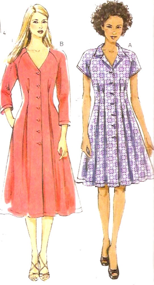 Casual chic dress Very Easy Vogue 8970 sewing pattern Sz 8 to